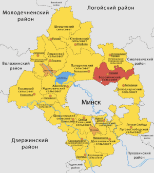 Боровлянский сельсовет на карте