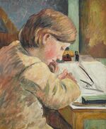 Camille Pissarro - Paul-Émile écrivant (PD 1033).jpg