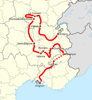 Route of the 1975 Critérium du Dauphiné.png