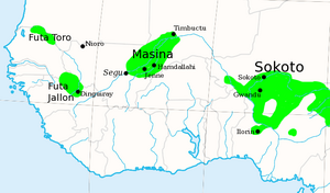 Fula jihad states map general c1830.png
