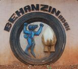 Symbole de Behanzin roi du Dahomey au mur de la place Goho à Abomey au Bénin2