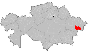 Тарбагатайский район на карте