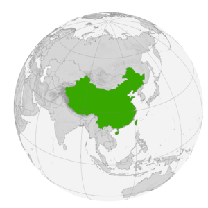 Китай на карте мира