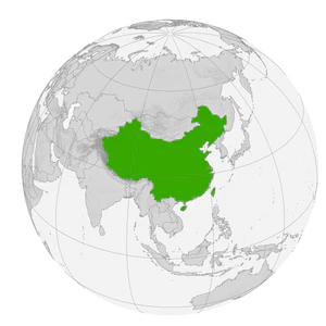 Китай на карте мира