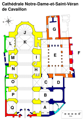Cathédrale de Cavaillon - Plan.svg