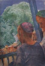 Samarkand. At the terrace. by Petrov-Vodkin (1921, Priv.coll).jpg