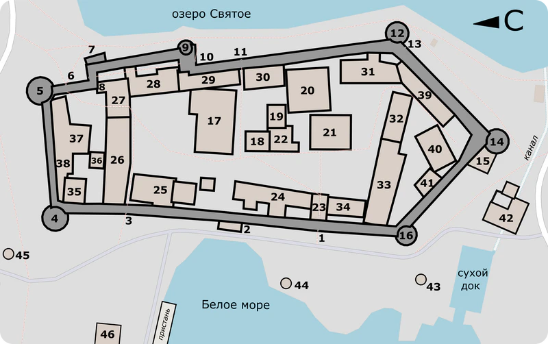 Solovetsky Monastery plan RU.png