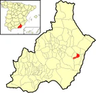 Расположение муниципалитета Лос-Гальярдос на карте провинции