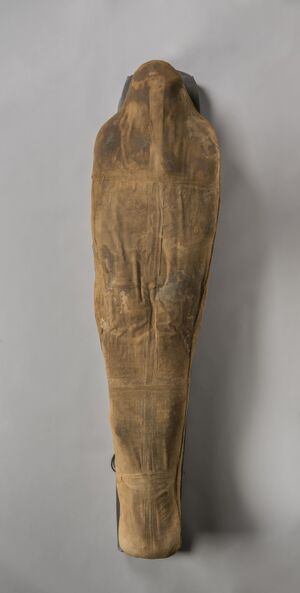 Body wrapped in layers of linen