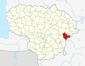 Пабрадский район на карте