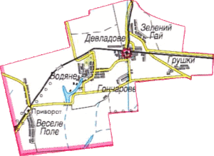 Девладовский сельский совет на карте