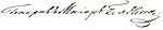 Signature of Commandant of the Dinaburg (Daugavpils) Fortress Major General Gustav Gelvih, 1832