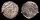 Coin of Sogdian ruler Turgar, Ikhshid of Samarkand, Penjikent, 8th century CE (obverse and reverse), Tajikistan National Museum of Antiquities (319).jpg