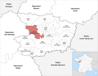Кантон на карте департамента Мен и Луара