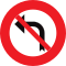 Verbod aan het volgend kruispunt af te slaan in de richting door de pijl aangegeven/Interdiction de tourner à gauche à la prochaine intersection