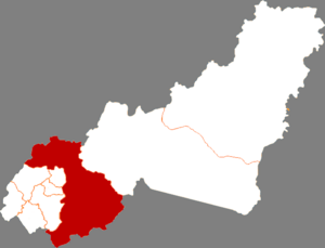 Хулинь на карте