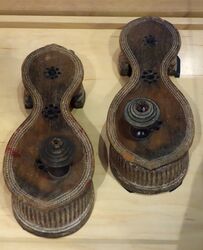 Indian paduka that sprays lotus water from its toe-knobs, undated - Bata Shoe Museum - DSC00171.JPG