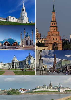 Ӱстинеҥ тӧмӧн, солдоҥ оҥго: Јер ишчилериниҥ ӧргӧӧзи, Спасский башня (Казанский кремль), Кул-Шариф, Сююмбике деп башня, Богоявленский колокольня, Казанский кремль