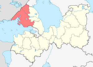 Выборгский район на карте