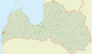 Медзская волость на карте