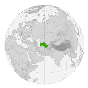 Туркменистан на карте мира