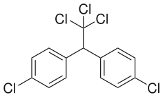 Dichlorodiphenyltrichloroethane-2D-skeletal.svg
