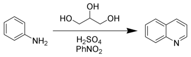 Skraup Reaction Scheme.png