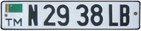 License plate of Turkmenistan.jpg