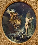 Musée Ingres-Bourdelle - Roger délivrant Angélique, 1841, Ingres, Joconde06070001441.jpg