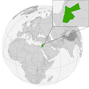 Иордания на карте мира