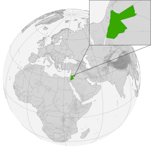 Иордания на карте мира