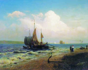 Fyodor Vasilyev On the river Windy day 10998.jpg