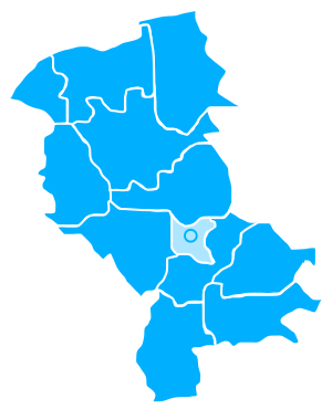 Остроленкский повят на карте