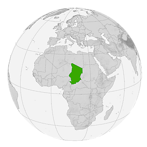 Чад на карте мира