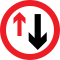 Give priority to vehicles from opposite direction