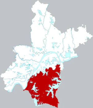 Цзянся на карте