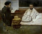 Paul Alexis Reading a Manuscript to Zola, by Paul Cezanne, 1869-1870, oil on canvas - Museu de Arte de São Paulo - DSC07151.jpg