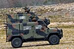 Italian Army - 8th Alpini Regiment VTLM Lince vehicles during exercise Abbey Road 2019.jpg