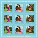 Masha and the Bear 2019 stampsheet of Russia 1.jpg