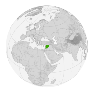 Сирия на карте мира.