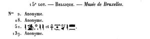 Bab el-Gasus sarcophagi, list of international donations of 1893, Lot 15.jpg