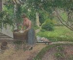 Camille Pissarro - Laveuse dans le jardin d'Eragny (1899).jpg