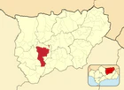 Расположение муниципалитета Хаэн на карте провинции