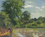 Camille pissarro canards sur letang de montfoucault.jpg