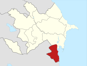 Ленкоранский округ на карте