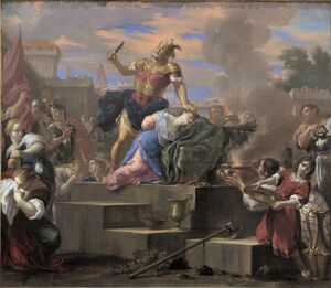 Lyon 1er - Musée des Beaux-Arts - Le Sacrifice de la fille de Jephté (Thomas Blanchet).jpg