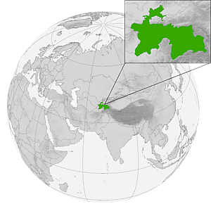 Таджикистан на карте мира