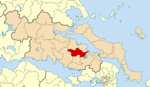 Орхоменос на карте