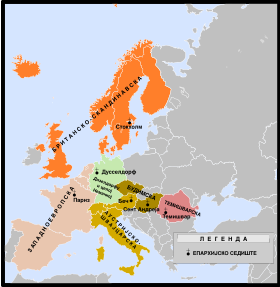 Map of Eparchies of Serbian Orthodox Church in Europe-sr.svg