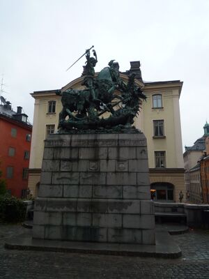 Stockholm Monument of Saint George and dragon.JPG
